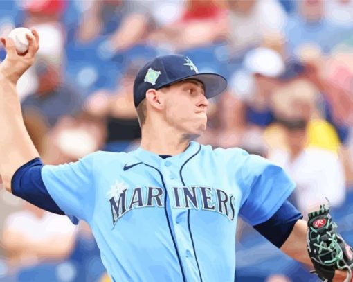 Seattle Mariners Baseballer Paint By Numbers