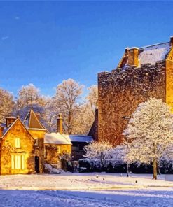 Snowy Dean Castle Paint By Numbers