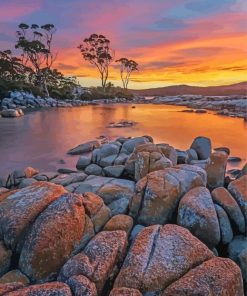 Sunset In Tasmania Paint By Numbers