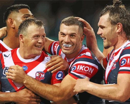 Sydney Roosters Rugby League Players Paint By Number