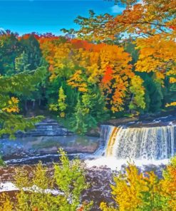 Tahquamenon Michigan Waterfall Paint By Numbers