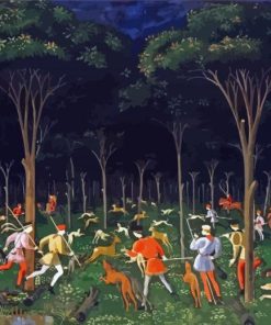 The Hunt In The Forest By Paolo Uccello Paint By Numbers