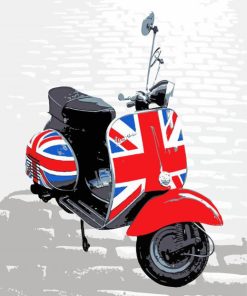 UK Mod Scooter Paint By Number