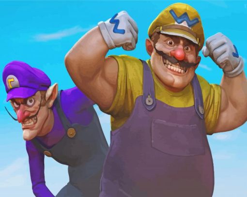 Wario Cartoon Art Paint By Number