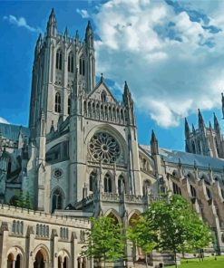 Washington National Cathedral Paint By Numbers