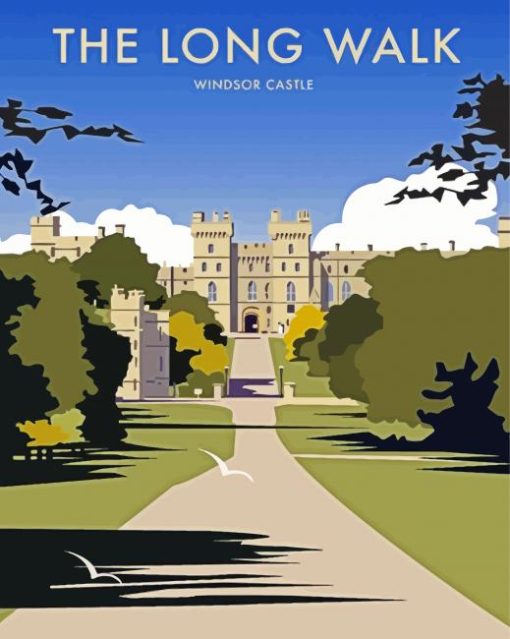 Windsor Long Walk Poster Paint By Numbers