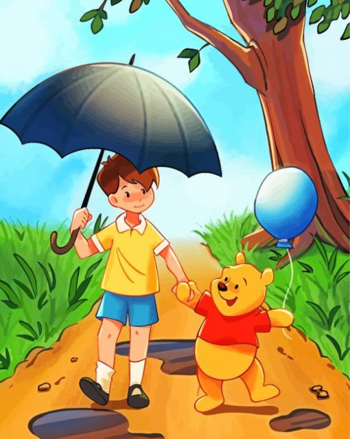 Winnie The Pooh And Christopher Robin Paint By Numbers