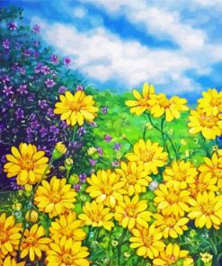 Yellow Daisies Field Paint By Numbers