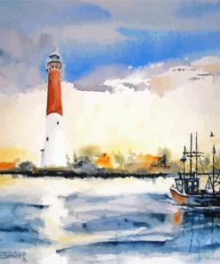 Abstract Barnegat Lighthouse Paint By Number