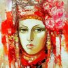 Abstract Bulgarian Woman Paint By Number