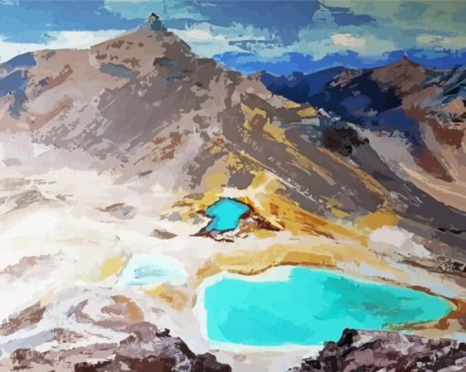 Abstract Tongariro National Park Paint By Numbers