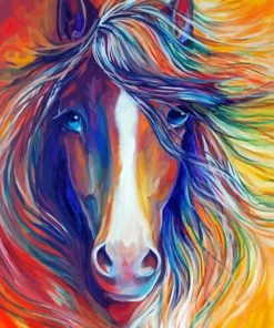 Abstract Native Horse Art Paint By Numbers