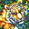 Abstract Tiger Illustration Paint By Number