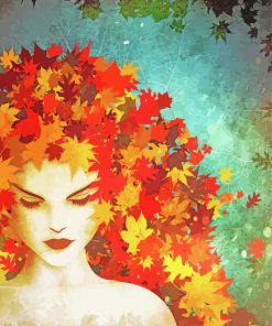 Aesthetic Autumn Lady Art Paint By Numbers