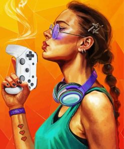 Aesthetic Gamer Girl Art Paint By Numbers