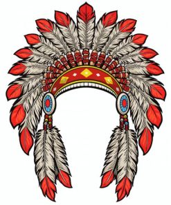 Aesthetic Indian Headdress Paint By Number