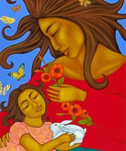 Aesthetic Latino Baby And Mother Paint By Numbers