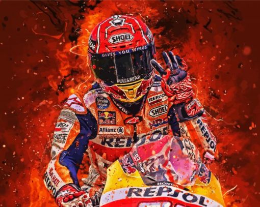 Aesthetic Marc Marquez Art Paint By Number