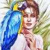 Aesthetic Parrot And Lady Art Paint By Numbers