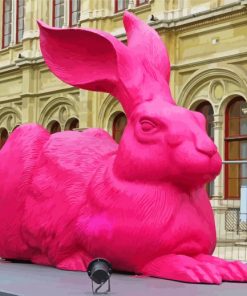 Aesthetic Pink Rabbit Paint By Numbers