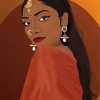 Aesthetic South Asian Lady Paint By Number