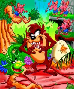 Aesthetic Tasmanian Devil Cartoon Paint By Numbers