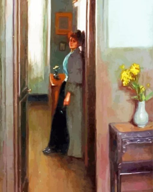 Aesthetic Woman In Doorway Art Paint By Number