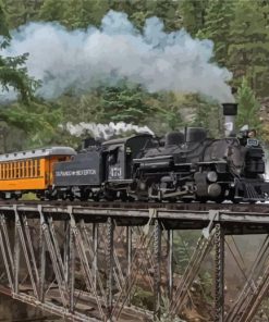 Aesthetic Durango Silverton Train Engine Paint By Number