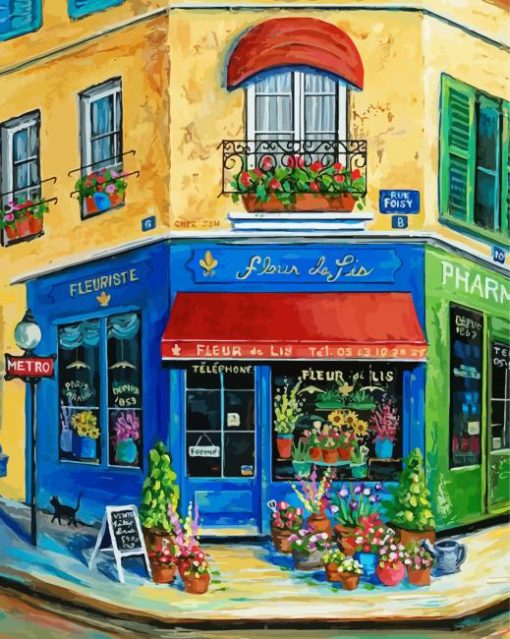 Aesthetic French Shop Art Paint By Number