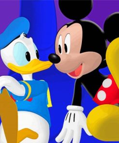 Aesthetic Mickey Mouse And Donald Duck Paint By Number