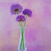 Allium Flowers In a Vase Art Paint By Numbers