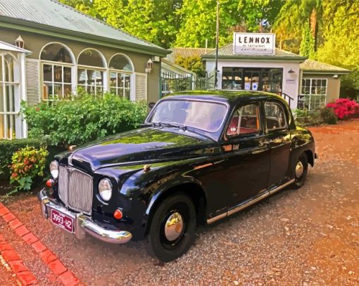 Black Classic Rover Car Paint By Numbers