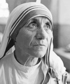 Black And White Mother Teresa Paint By Numbers