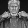 Black And White Ron Perlman Hellboy Paint By Numbers