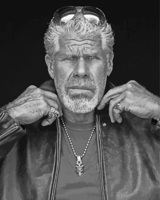 Black And White Ron Perlman Hellboy Paint By Numbers