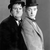 Black And White Stan And Ollie Characters Paint By Numbers