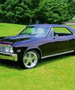 Black Classic 67 Chevelle Paint By Numbers