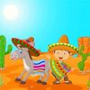 Boy And Donkey Desert Art Paint By Numbers