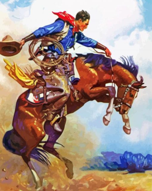 Bucking Bronco Paint By Number