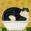 Cat In A Tub Warren Kimble Paint By Number