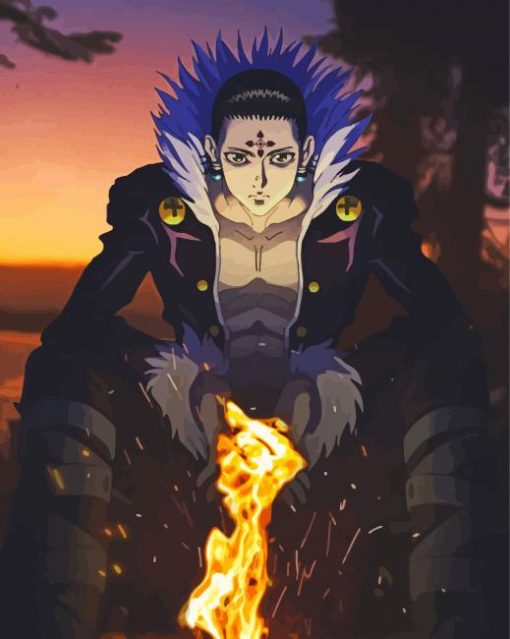 Chrollo And Fire Paint By Number