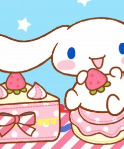 Cinnamoroll Eating Cake Paint By Number