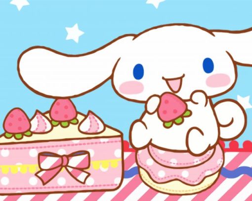 Cinnamoroll Eating Cake Paint By Number