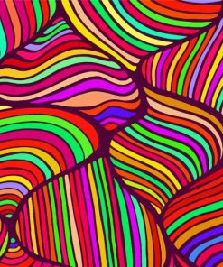 Colorful Abstract Doodle Paint By Numbers