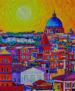 Colorful Rome Abstract Paint By Number