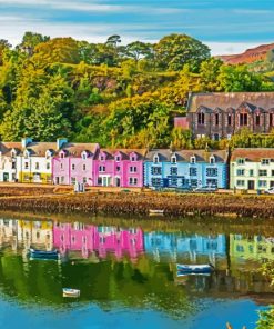 Colorful Buildings Portree Skye Paint By Numbers