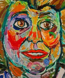 Colorful Face John Bratby Paint By Numbers