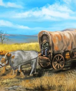 Covered Western Wagon Art Paint By Number