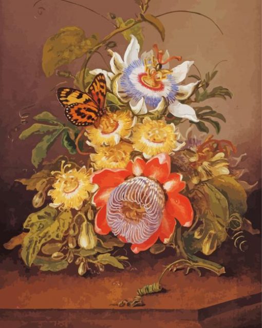 Ferdinand Bauer Passionflowers Paint By Numbers