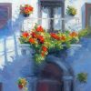 Flower Balcony Italy Art Paint By Numbers